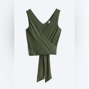 Callista Sleeveless Wrap Crop Top EUC